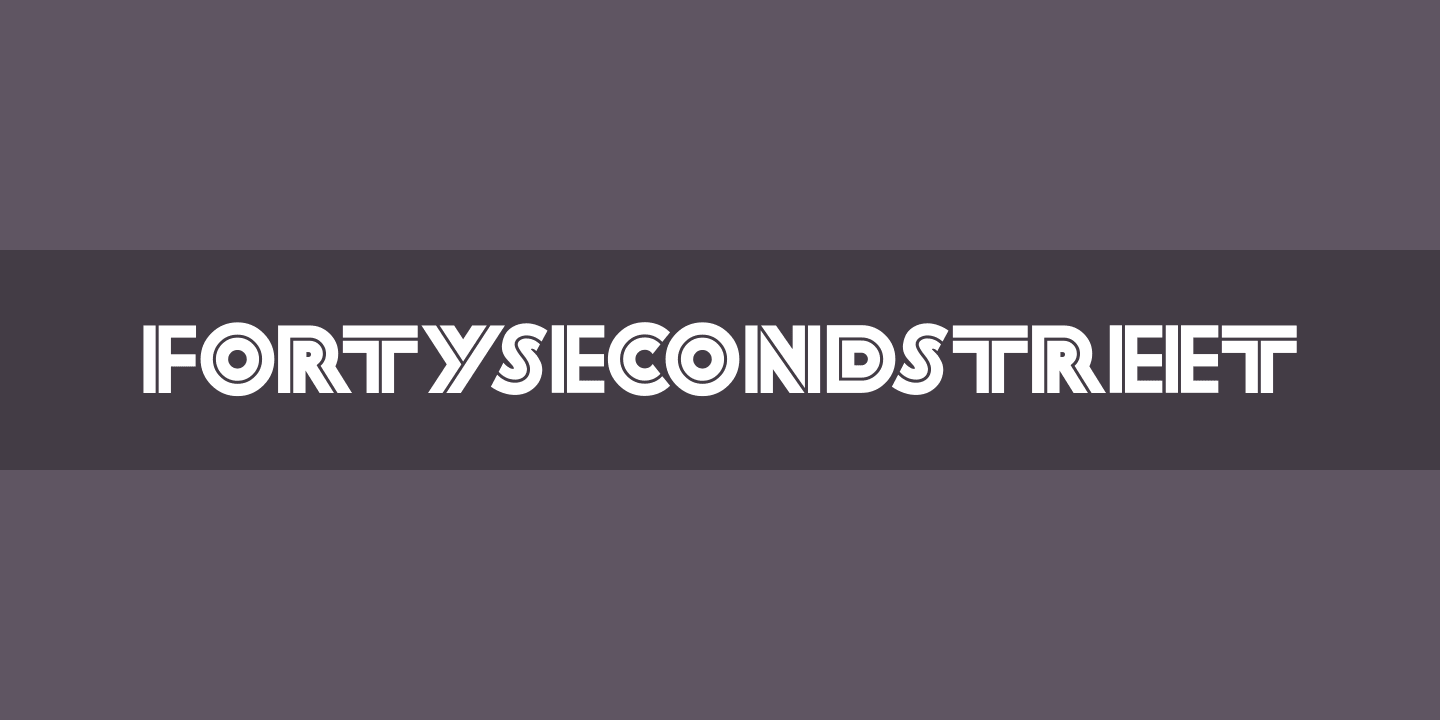 FortySecondStreet Font preview